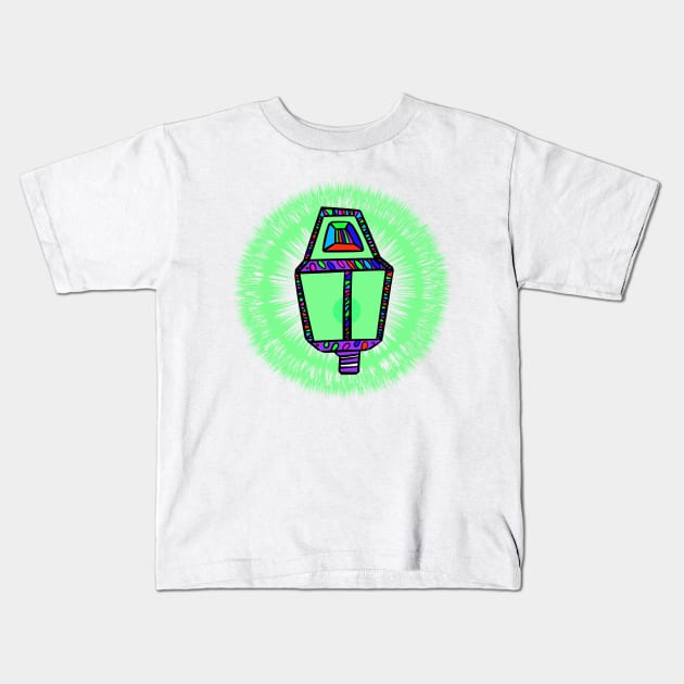 Ghostly Carriage Lamp Kids T-Shirt by VazMas Design